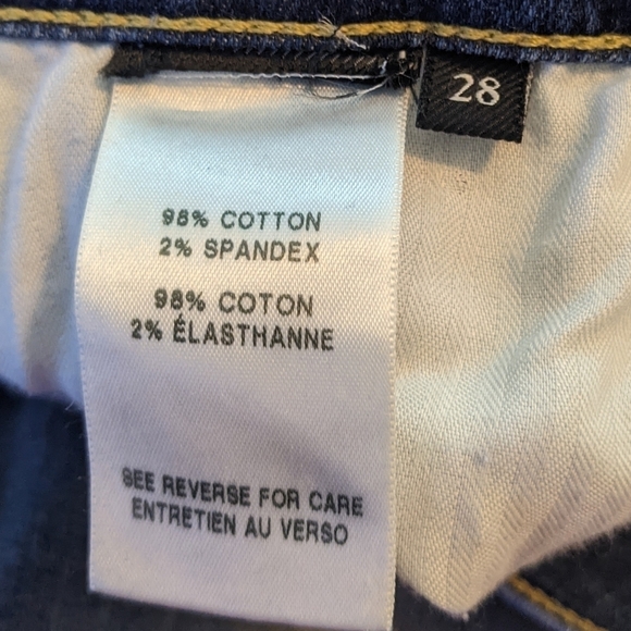 7 For All Mankind High Rise Raw Hem Boot Cut Jeans Sz 28 - Picture 9 of 13